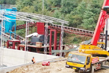 貴州六盤水時產500-600噸石灰石破碎制砂生產線