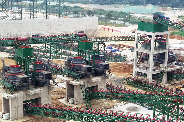 河卵石制砂機(jī)現(xiàn)場